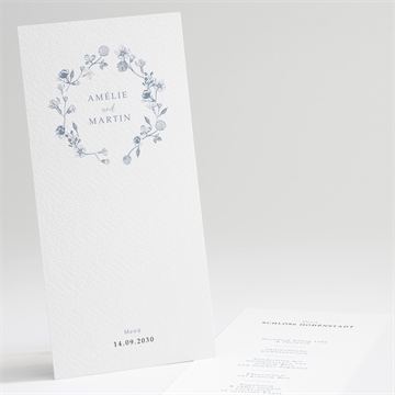 Menükarte Hochzeit blumengesteck