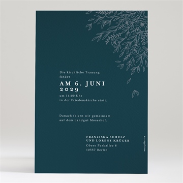 Hochzeitseinladung königsblau - Vue 3