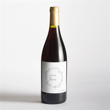 Flaschenetikett Hochzeit einfach geschmückt - Vue 2