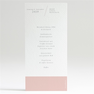 Menükarte Hochzeit zarte mitteilung - Vue 2
