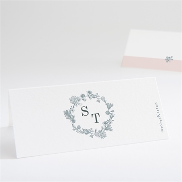 Tischkarte Hochzeit blumenkranz