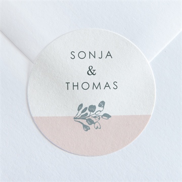 Aufkleber Hochzeit blumenkranz