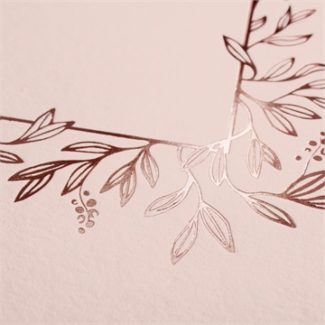 Hochzeitseinladung zartrosa und kupfer - Vue 2