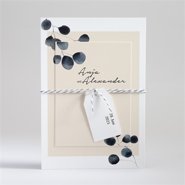 Hochzeitseinladung aquarell in schwarz