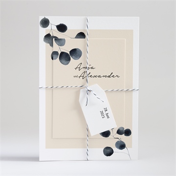 Hochzeitseinladung aquarell in schwarz - vue 3