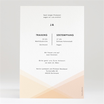 Hochzeitseinladung pastell geometrie - Vue 2