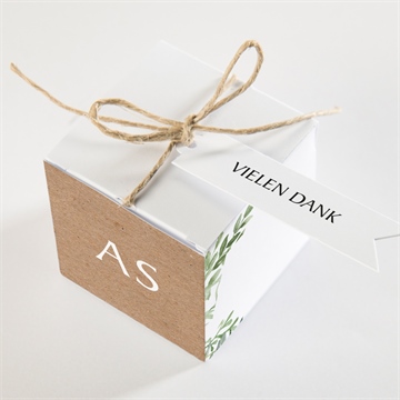 Geschenkbox Hochzeit zierliches laub - Vue 3