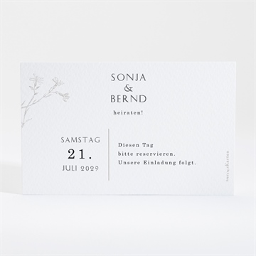 Save the Date Karte einfach geschmückt - Vue 2