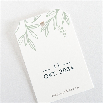 Geschenkanhänger Hochzeit silberne skizze - vue 3