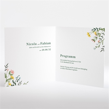 Hochzeitseinladung wilde blumen - Vue 2