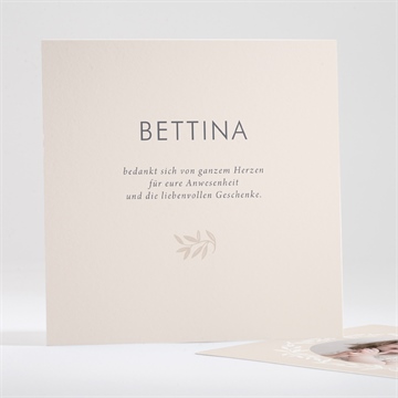 Dankeskarte Taufe goldene taube