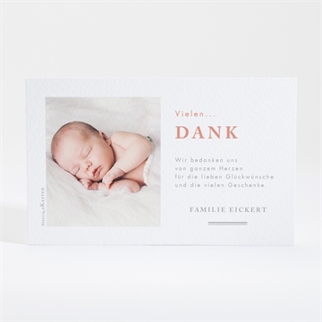 Dankeskarte Geburt vergoldeter initial - vue 4