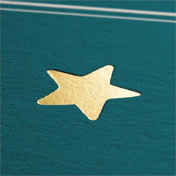 Dankeskarte Geburt vergoldetes initial - smaragd - Vue 2