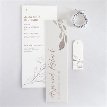 Hochzeitseinladung elegante skizze - Vue 4