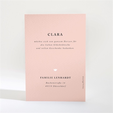 Dankeskarte Geburt ihre geschichte - Vue 2