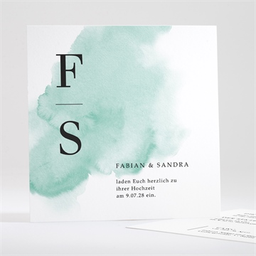 Hochzeitseinladung pastell nebel