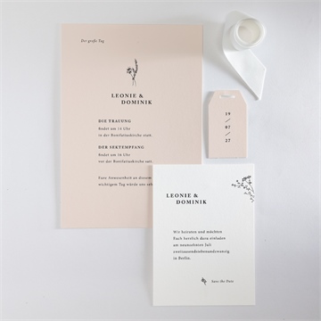 Hochzeitseinladung zartes trio - Vue 4