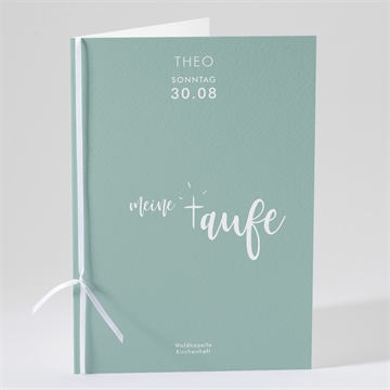 Kirchenheft Taufe silbernes kreuz