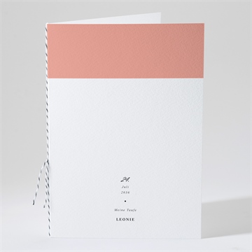 Kirchenheft Taufe kartentrio rosa