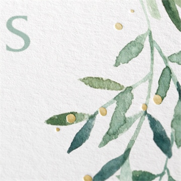 Einladung Taufe runder blumenkranz - Vue 2