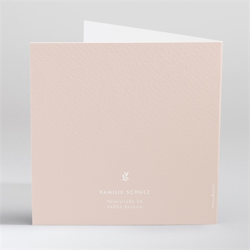 Einladung Taufe taube und blumenkranz-prägung - Vue 4