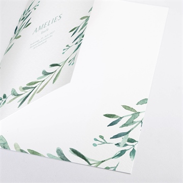 Kirchenheft Taufe runder blumenkranz - Vue 2