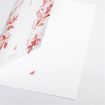 Kirchenheft Taufe pflanzenschmuck rot - Vue 2