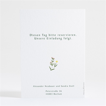 Save the Date Karte blumenkreis - Vue 2