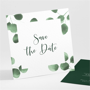 Save the Date Karte eukalyptus
