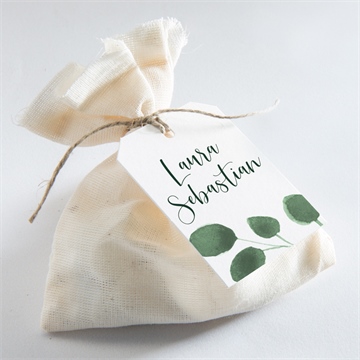 Geschenkanhänger Hochzeit eukalyptus - Vue 2