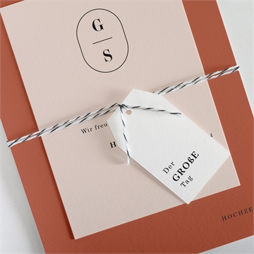 Hochzeitseinladung terrakotta - Vue 2