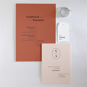 Hochzeitseinladung terrakotta - Vue 5