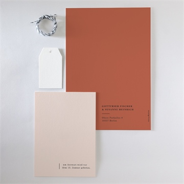 Hochzeitseinladung terrakotta - Vue 6