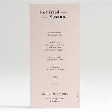 Menükarte Hochzeit terrakotta - Vue 2