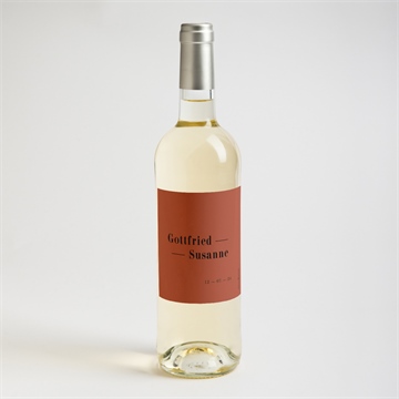 Flaschenetikett Hochzeit terrakotta - Vue 2