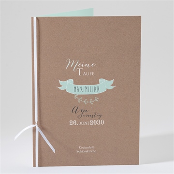 Kirchenheft Taufe pictos rund und kraft in blau