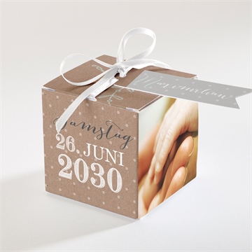 Geschenkbox Taufe pictos rund und kraft in blau