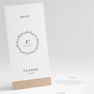 Menükarte Taufe das wesentliche