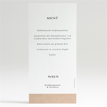 Menükarte Taufe das wesentliche - Vue 2