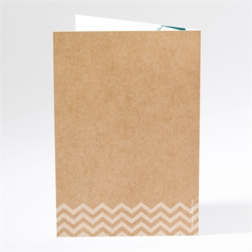 Menükarte Taufe blaue girlande - Dos du menu