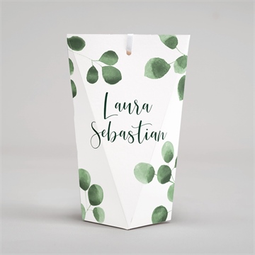 Geschenkbox Hochzeit eukalyptus - schachtel - Vue 4