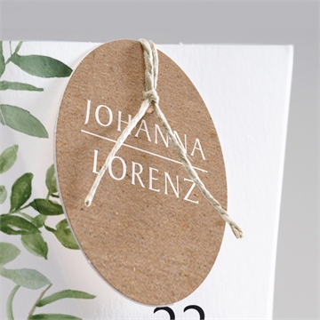 Geschenkbox Hochzeit blätterschmuck - schachtel - Vue 2