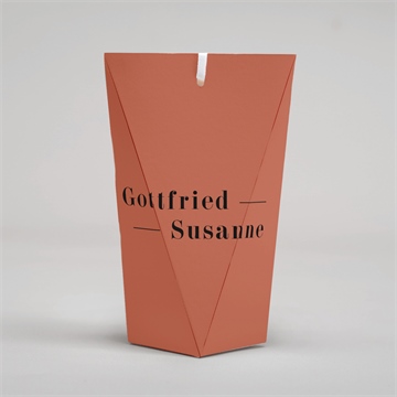 Geschenkbox Hochzeit terrakotta - schachtel - Vue 4