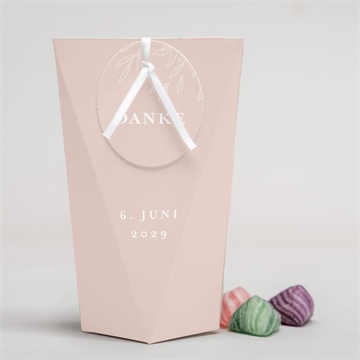 Geschenkbox Hochzeit zartrosa und kupfer -schachtel