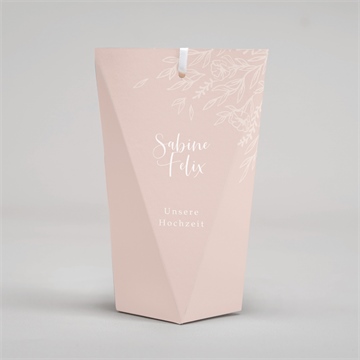 Geschenkbox Hochzeit zartrosa und kupfer -schachtel - Vue 4