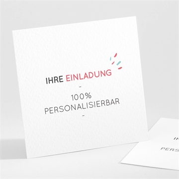 Hochzeitseinladung blanco - 9,5x9,5cm (n301187)