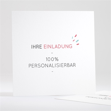 Einladung Taufe blanco - 13,5x13,5cm (n35155)