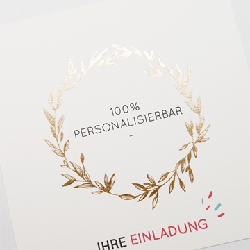 Hochzeitseinladung blanco - 13,5x13,5cm (n35160) - Vue 3