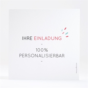 Hochzeitseinladung blanco - 13,5x13,5cm (n35160) - vue 4