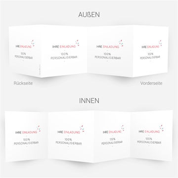Hochzeitseinladung blanco - 10x10cm (n83130) - vue 4